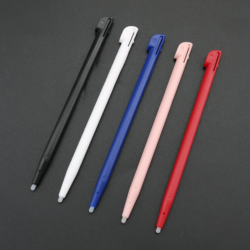 YuXi lápiz óptico de plástico pantalla táctil juegos Touchpen lápiz negro blanco azul rosa lápiz óptico para Nintendo para consola de juegos 2DS - imagen 3