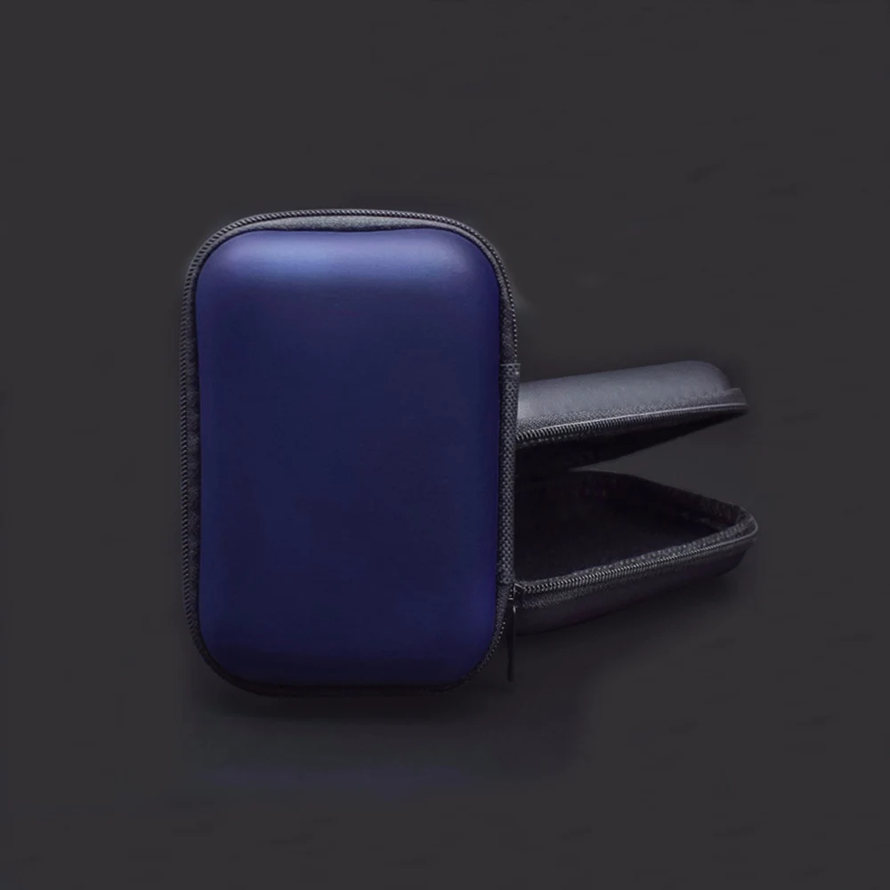 Bolsa de almacenamiento de auriculares portátil, estuche de cuero PU Multicolor, impermeable, protector, organizador de Cable Usb - imagen 4