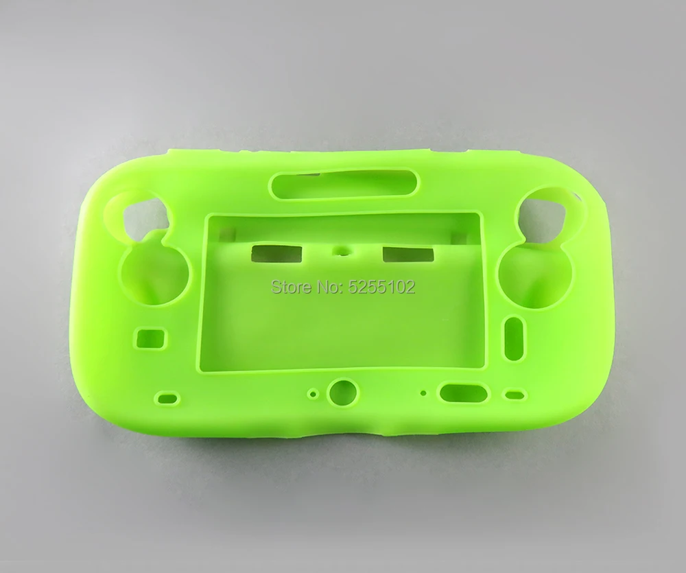 1 funda de silicona de goma suave Protector de cuerpo completo para Wii U funda de Gel carcasa de piel para Nintendo WiiU Gamepad controlador - imagen 4