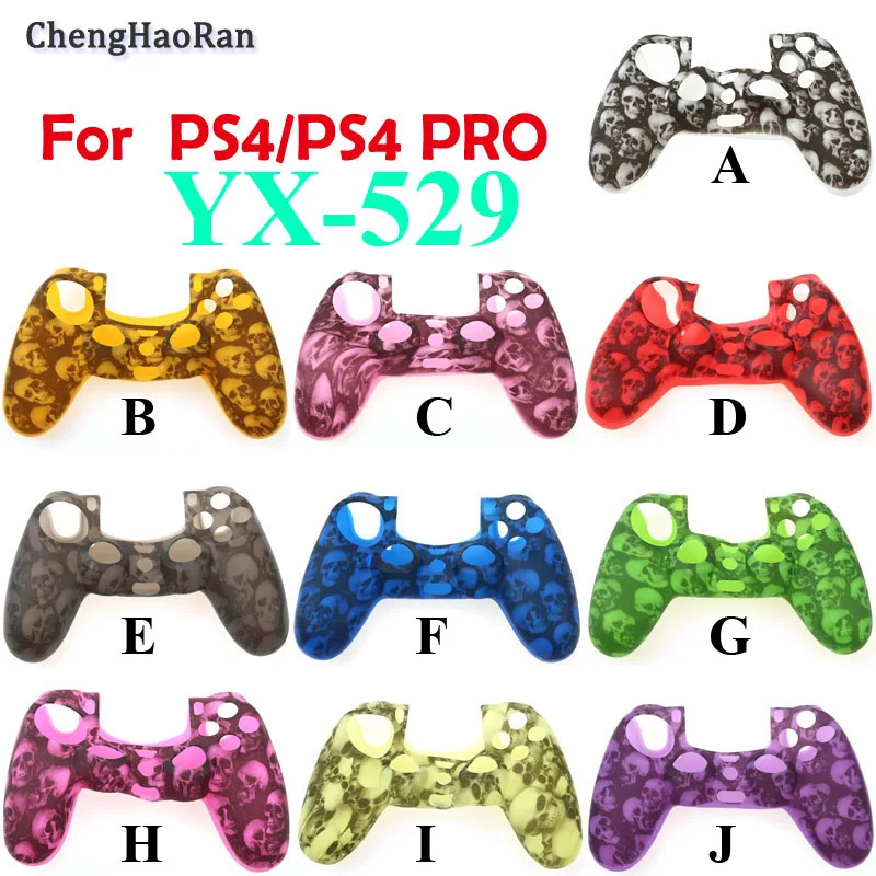 Funda de camuflaje con tachuelas para mando de PS4 Slim/Pro, protector de silicona con puntos, 1 unidad, YX-523 - imagen 5