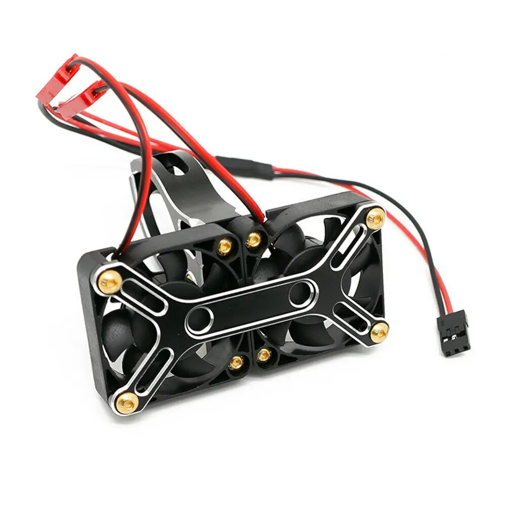 DC 5V 1/5 RC coche Metal + disipador de calor de plástico ventilador de refrigeración piezas para TRAXXAS x-maxx 6S 8S 4985 1717 Motor