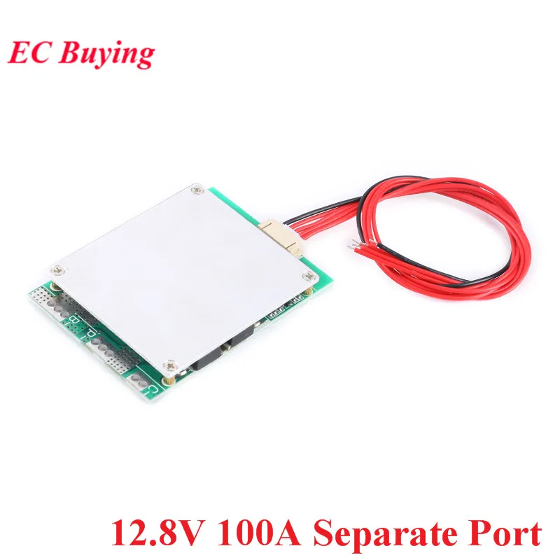4S 12,8 V 14,8 V 50A 100A Li-ion batería de hierro y litio 18650 Placa de protección cargador módulo de carga BMS Lipo 4 celdas con equilibrio - imagen 4