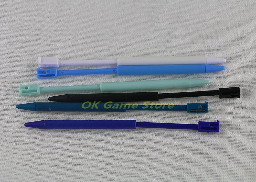 30 unids/lote bolígrafo táctil extensible de plástico colorido de alta calidad para lápiz óptico retráctil de plástico 3ds para consola 3DS - imagen 4
