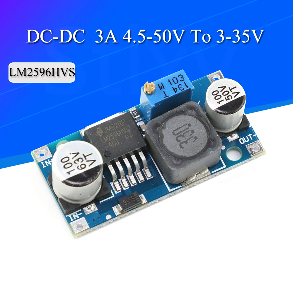 Stlxy LM2596HVS LM2596 HV LM2596HV DC-DC Módulo de potencia convertidor reductor ajustable 4,5-50 V a 3-35 V limitación de corriente