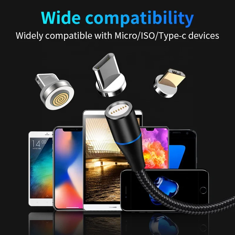 Cable Magnético Carga Rápida USB-C / Lightning / Micro USB 3A - imagen 2
