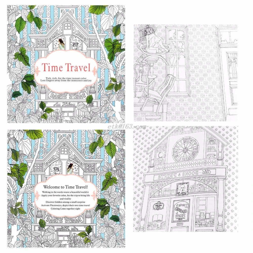 Libro para colorear con grafiti en inglés para niños, libros de pintura, versión para adultos, viaje en tiempo nuevo - imagen 3