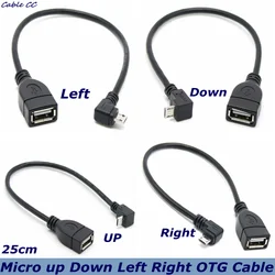 Adaptador OTG Micro USB Ángulo Recto