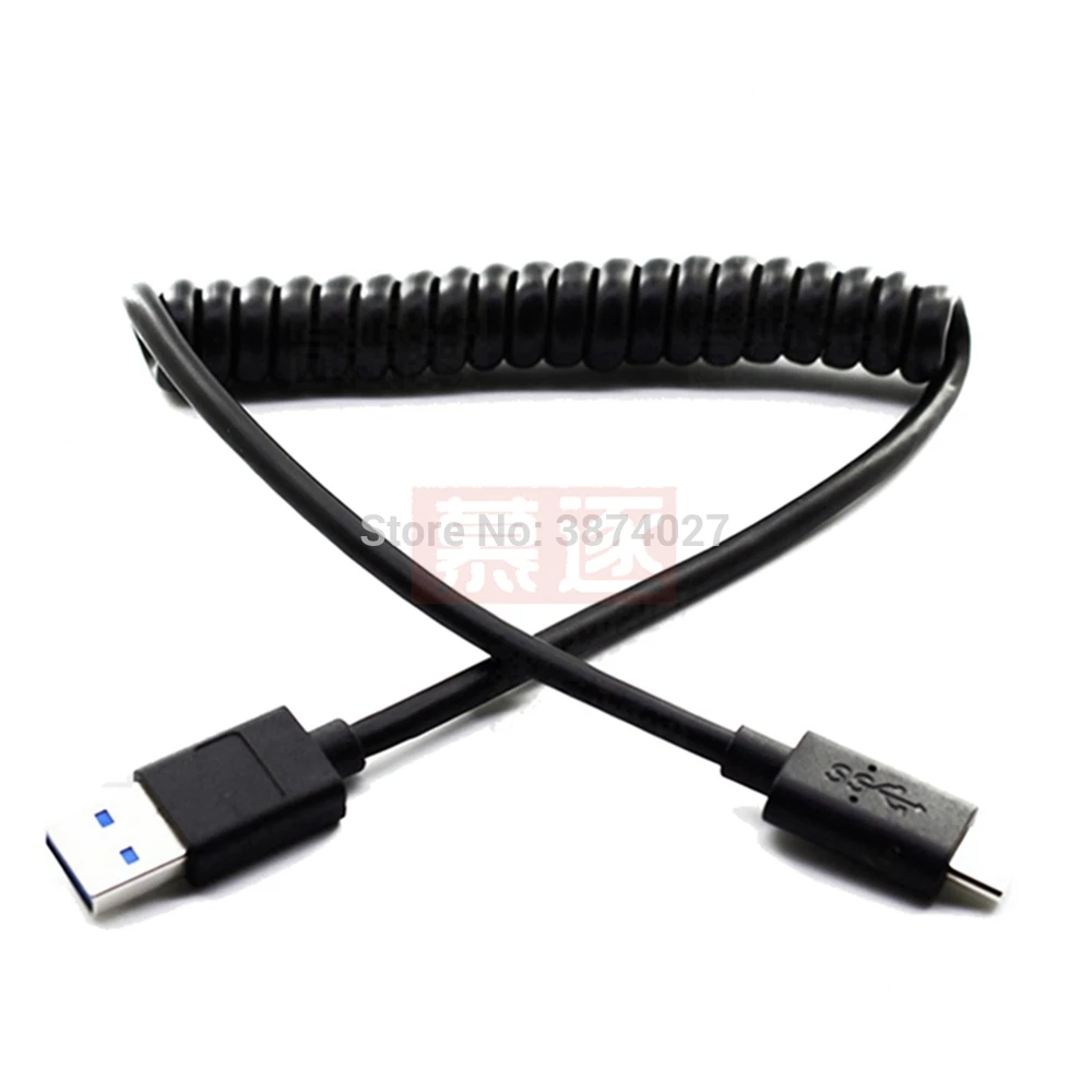 Cable de datos de transferencia USB 3,1, Cable retráctil de alta velocidad, USB 3,0 tipo C macho a macho, 1M - imagen 4