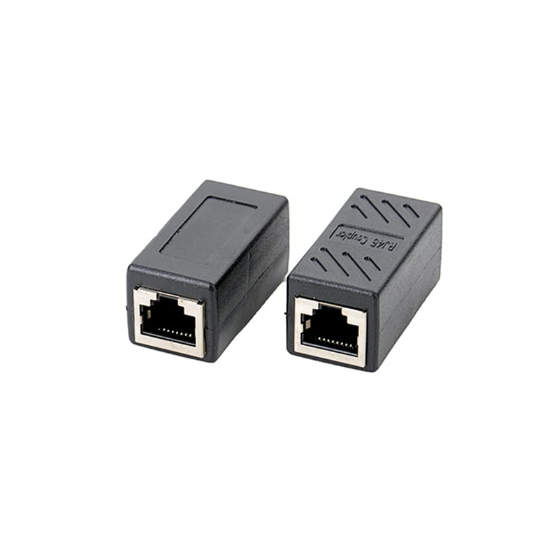 Adaptador de conector LAN de red hembra a hembra, extensor de acoplador, convertidor de extensión de Cable Ethernet RJ45, conectores de ordenador