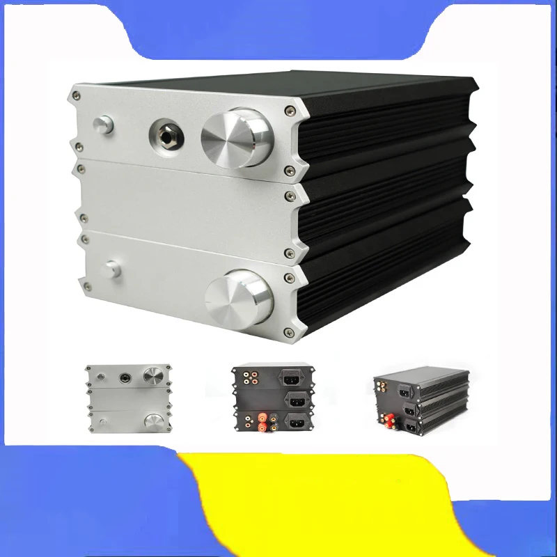 Chasis amplificador de aluminio de 142x45x209mm, carcasa de Casa de Audio para el hogar, caja de bricolaje, carcasa de preamplificador de escenario frontal - imagen 4
