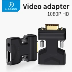 Hagibis Adaptador HDMI a VGA con Audio 3,5 mm - para PS4 y PC