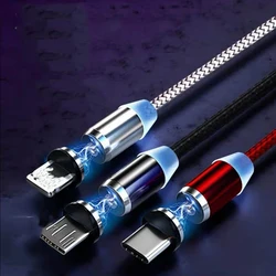 Cable Magnético USB-C, Micro USB y Lightning de Carga Rápida