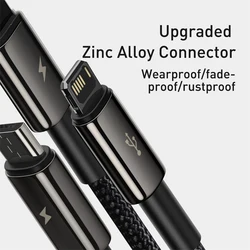 Baseus Cable 3 en 1: Lightning, USB-C y Micro USB para iPhone 14 Pro
