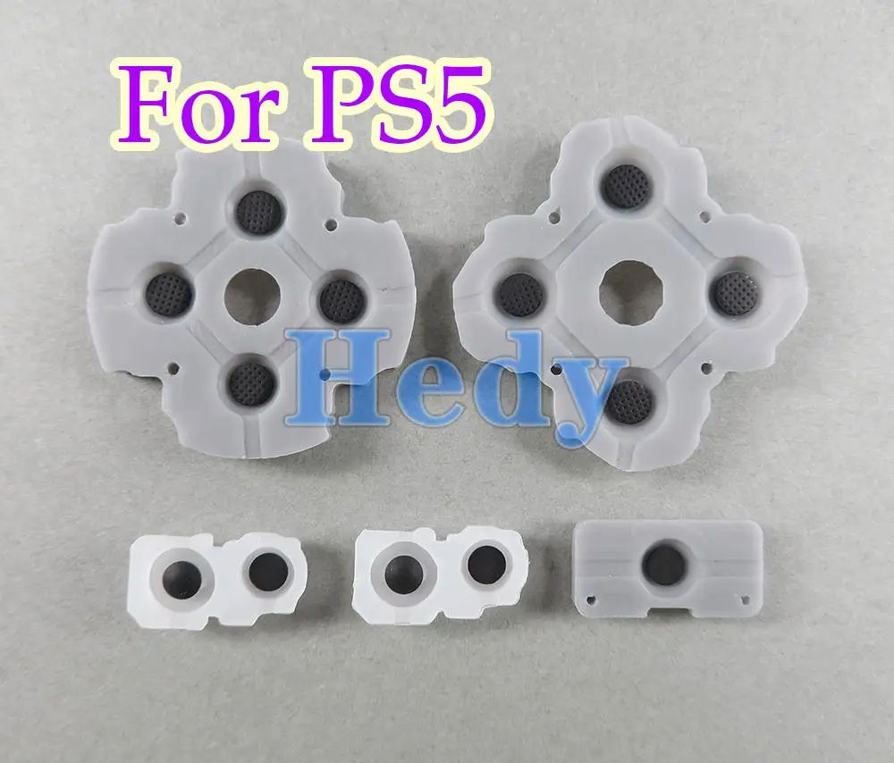 2 juegos de goma conductora de silicona suave para PlayStation 5 PS5 V1 V2 V3 controlador adhesivo botón Pad teclado Accesorios - imagen 3