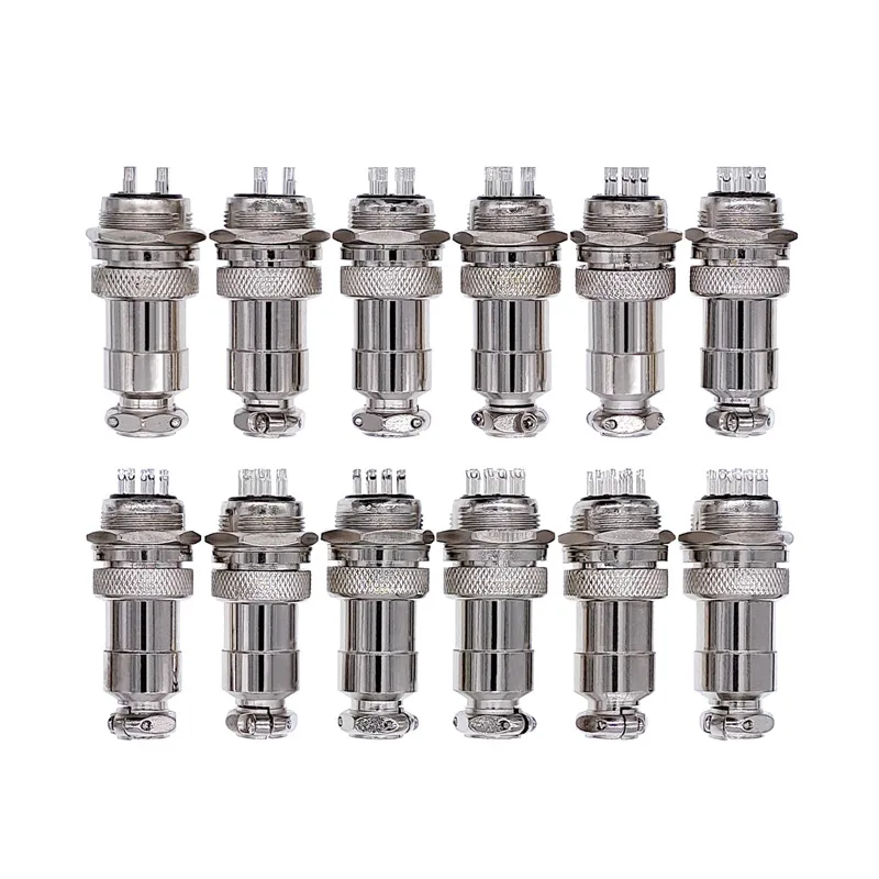 Conector rápido circular de metal GX20, enchufe macho y hembra, 2 pines, 4 pines, 8 pines, 12 Pines, 15 pines - imagen 2