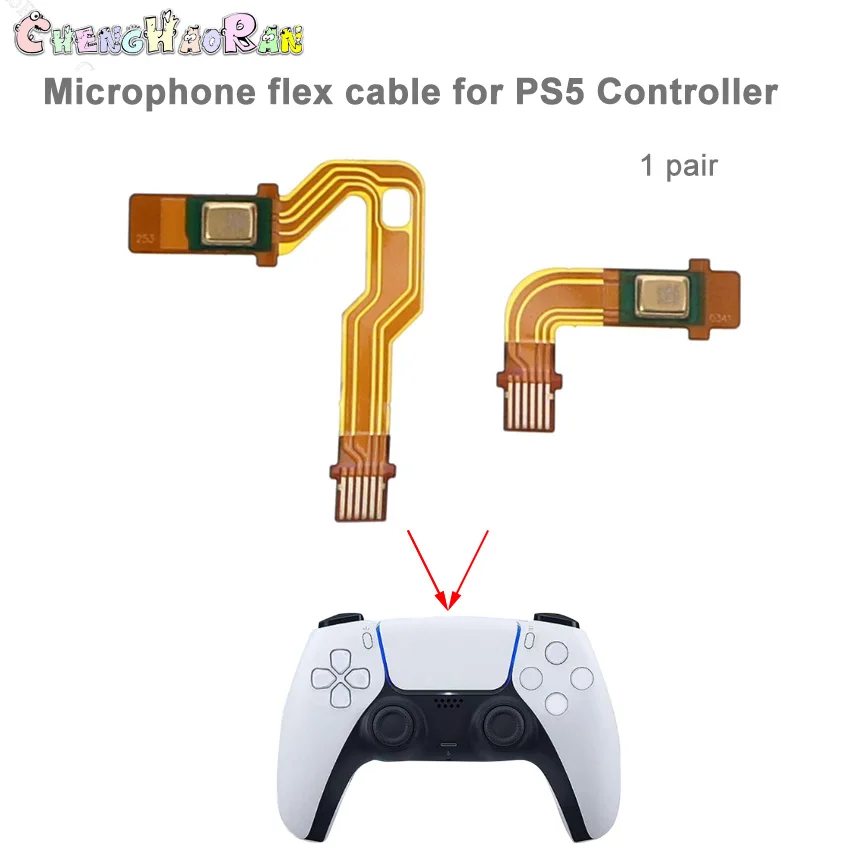 1 Juego de Cable flexible de micrófono, cinta de micrófono interno, piezas de reparación de Cable flexible para controlador Sony PlayStation 5 PS5