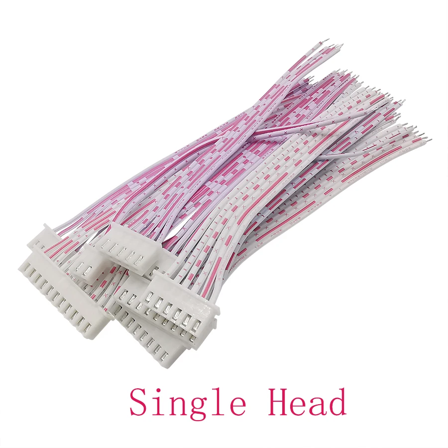 5 uds XH2.54 XH 2,54mm 2P/3/4/5/6/7/8/9/10/12 Pin Cable de Terminal de enchufe hembra conector de Cable JST línea blanca roja de un solo/doble cabezal - imagen 3