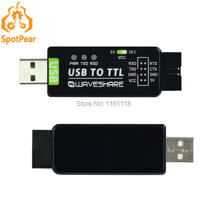 Convertidor Industrial USB a TTL Original FT232RL, circuitos de protección múltiples integrados, soporte multisistemas