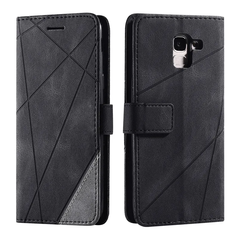 Leather Case on For Coque Samsung Galaxy J6 2018 Case Flip Cover na for Fundas Samsung J6 2018 Phone Cases Galaxy J8 2018 Etui - imagen 3