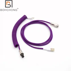 Teclado Mecánico Personalizado USB-C Espiral Conector G12 Aviación