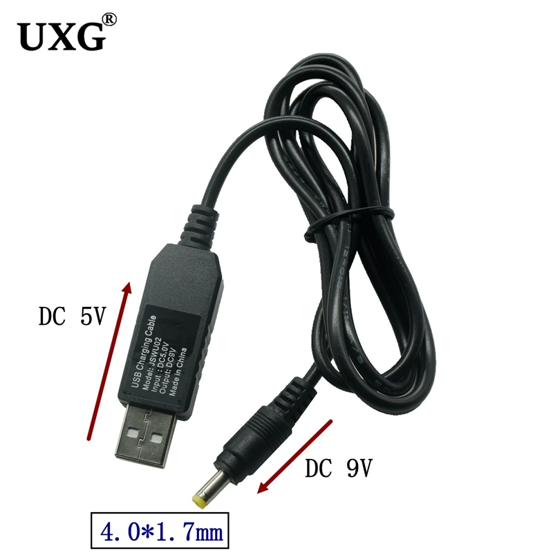 Cable adaptador de Cable de enchufe de 1M USB a DC 4,0, 1,7mm, 5V a DC 5V, 9V, 12V, módulo de aumento, convertidor USB, 1,7x4,0mm - imagen 2