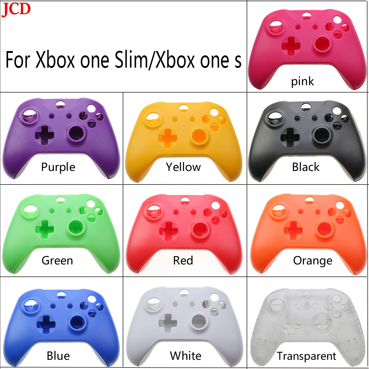JCD 1 Uds colores moda manija superior frontal carcasa placa frontal funda para XBox One Slim XBOXONE S controlador