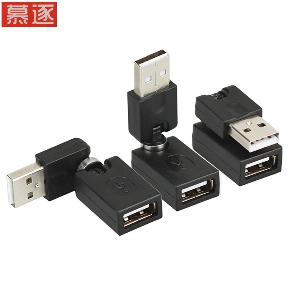 1 pieza/2 piezas/5 piezas de nuevo enchufe USB 2,0 a enchufe USB adaptador de cable de extensión de ángulo de rotación de 360 grados nuevo - imagen 2