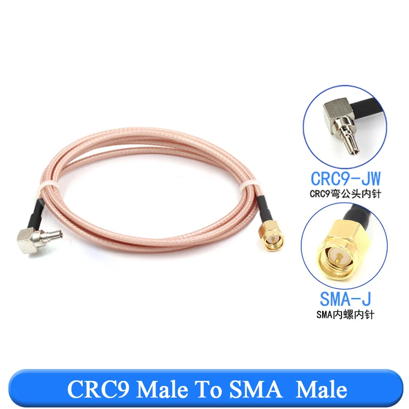 SMA hembra a CRC9 hombre conector de ángulo recto Cable en espiral RG316 10CM-200CM SMA-K/CRC9-JW CRC9 a SMA - imagen 5