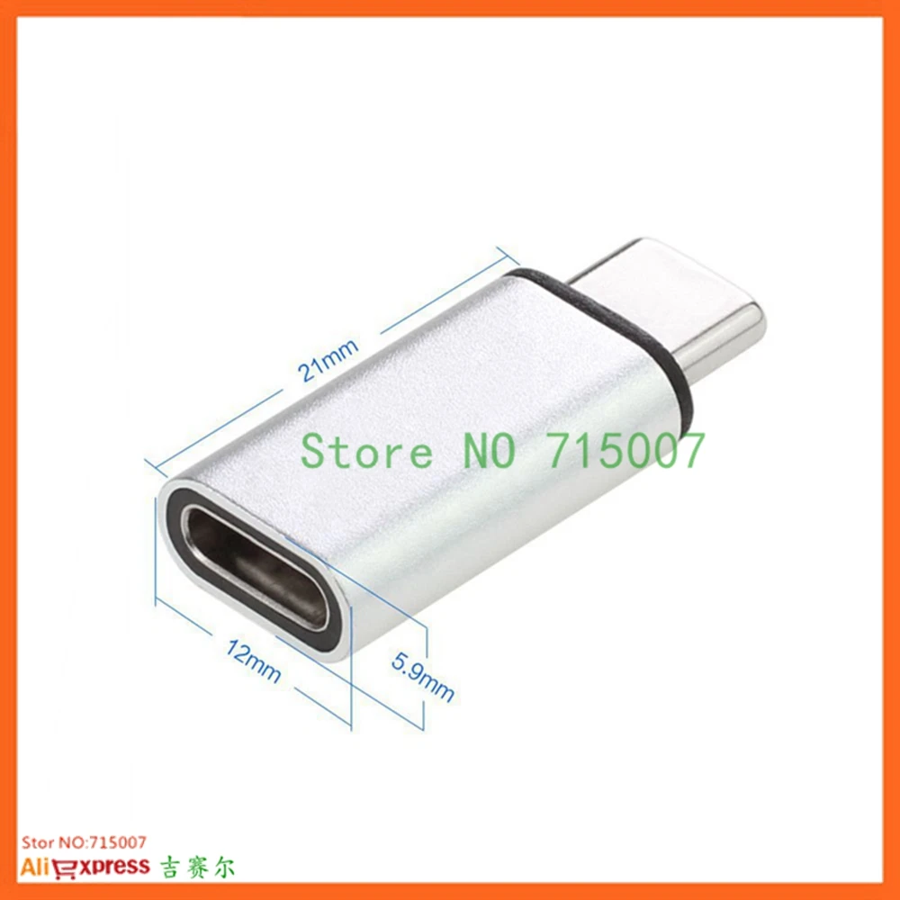 Adaptador tipo c para Cable hembra conector de carga de datos tipo c para P20 Pro Mate 20 S9 S10