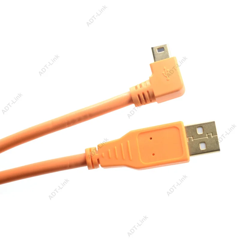 USB 2.0 a Mini-B de 5 pines, (3.0 m 5,0 m 8,0 m 10 m), Cable de puerto ORG USB Mini-B de 5 pines Conexión en ángulo a una cámara usando - imagen 2