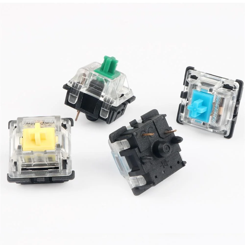 Gateron-Interruptor de teclado mecánico, accesorio de 3 pines, 5 pines, SMD, negro, azul, rojo, marrón, verde, amarillo, blanco, botón RGB mate, 10 Uds. - imagen 3