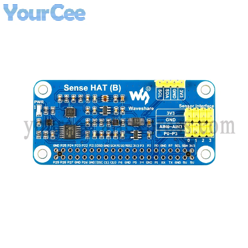 Sense HAT (B) ADC giroscopio integrado acelerómetro módulo Sensor de temperatura placa de expansión de escudo para RPI Raspberry Pi 4B - imagen 4