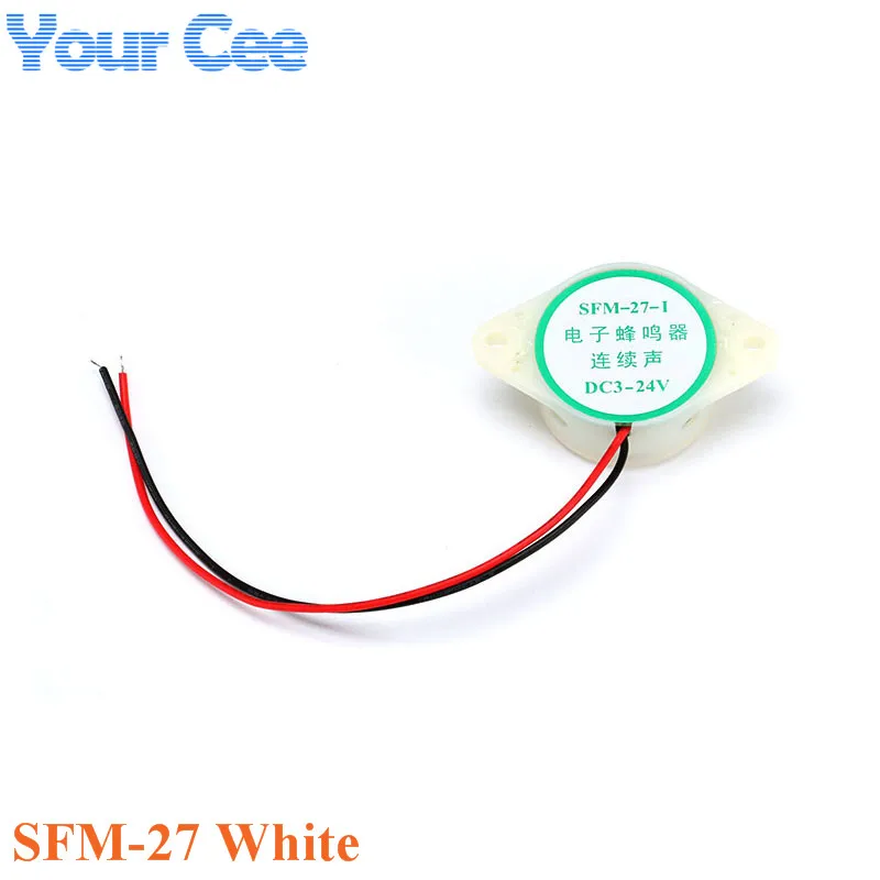 SFM-27 SHD4216 alarma zumbador electrónico alarma de pitido sonido continuo/intermitente DC 3-24V 12V alto decibelio para Arduino coche furgoneta - imagen 4