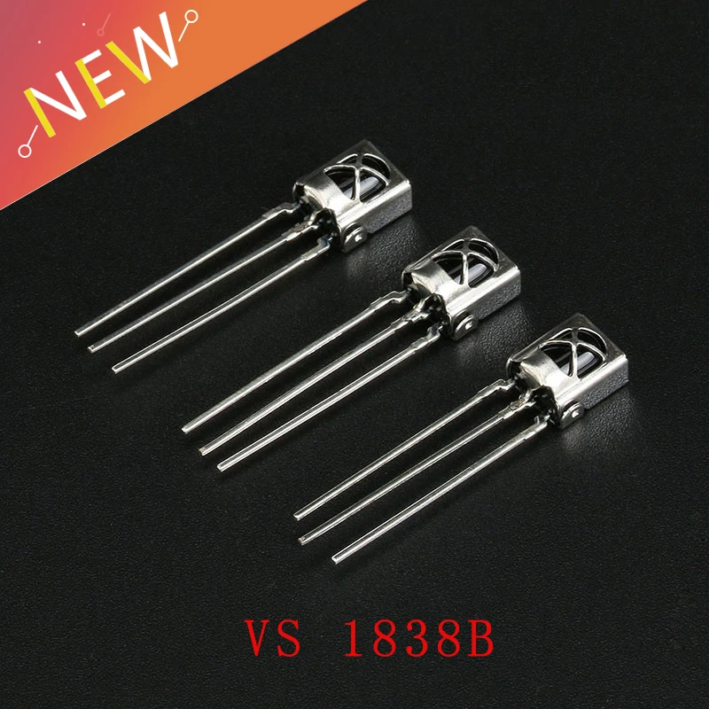 Receptor infrarrojo Universal para dispositivos electrónicos, lote de 10 piezas, TL1838, VS1838B, 1838, 38Khz