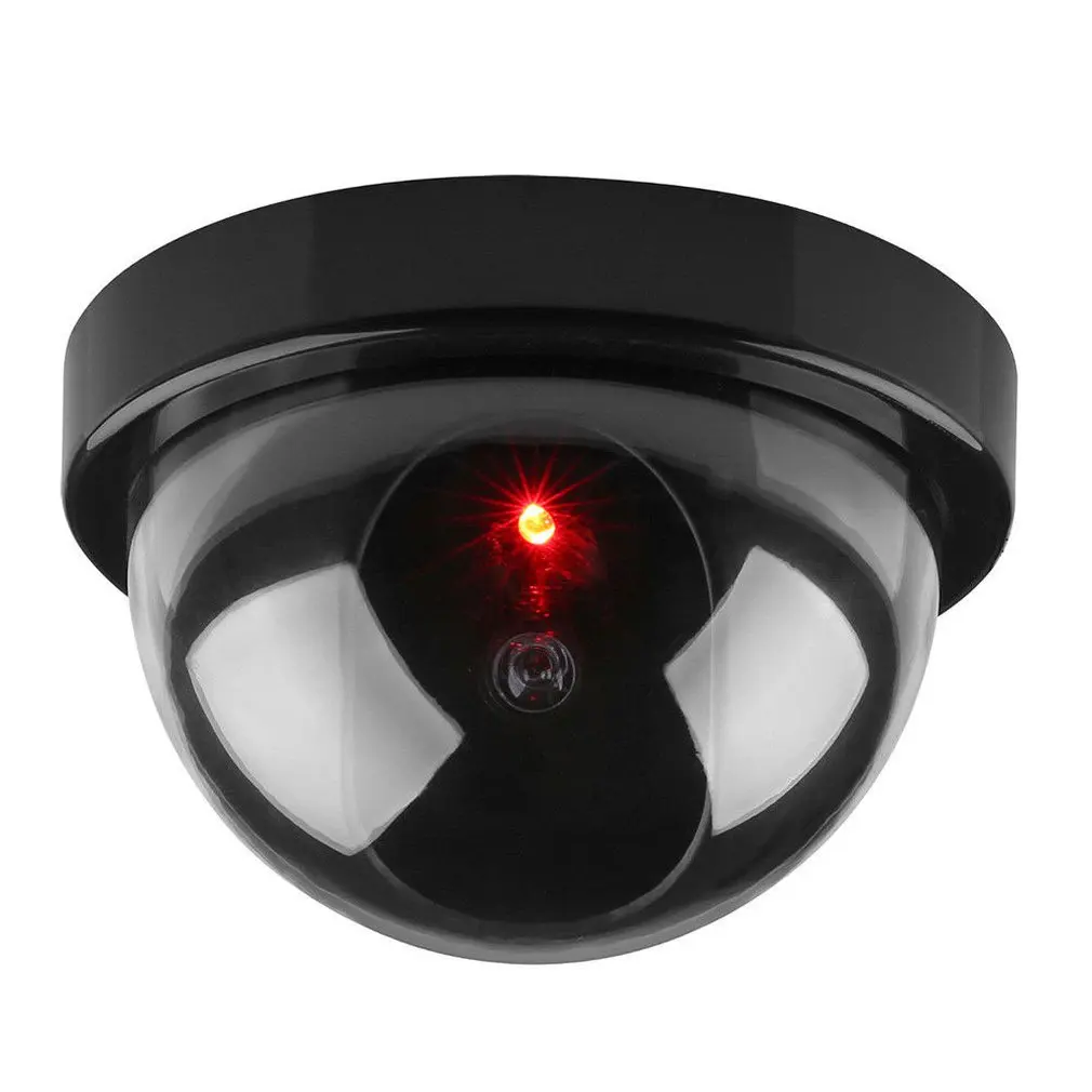 Cámara falsa domo de simulación para interior y exterior, Monitor Led de vigilancia de seguridad para el hogar con luz estroboscópica roja - imagen 2