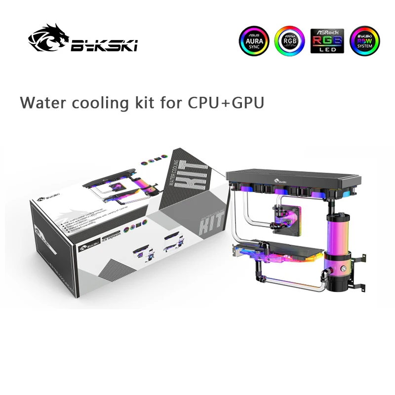 Kit de enfriador de líquido Bykski para CPU INTEL AMD/tarjeta de vídeo refrigeración de tubo duro/paquete de enfriamiento de tubo Rappy 360mm/soporte AURA RGB - imagen 5