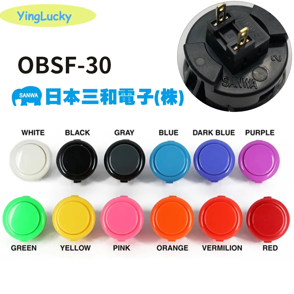 Botón Sanwa Arcade OBSF 30mm/24mm Fightstick Raspberry Pi - imagen 2
