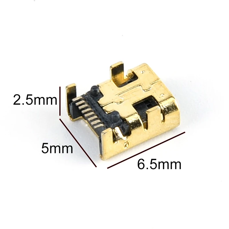 Conector Mini USB chapado en oro, 10 piezas, 8 P, hembra, Pcb, Smt - imagen 3
