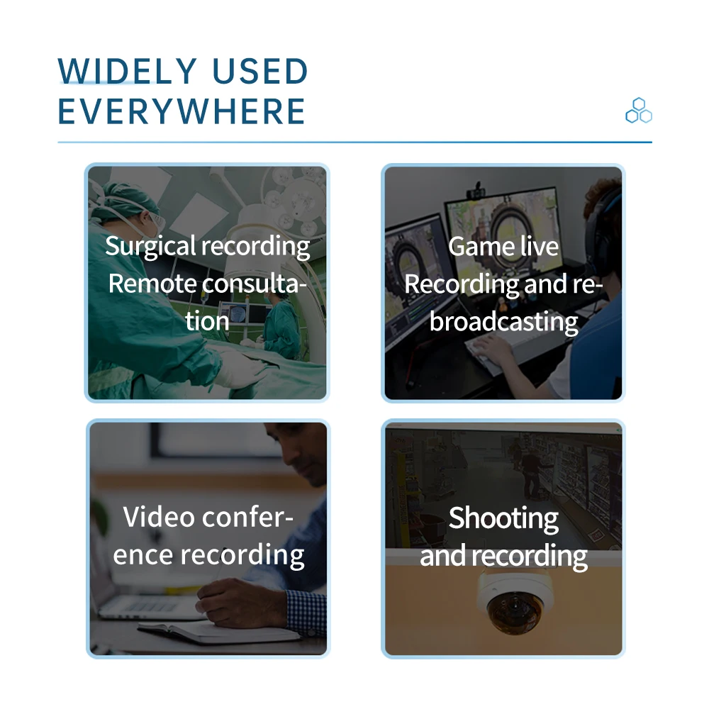 Unisheen-caja de captura de vídeo multipuerto, controlador gratuito sin retraso, transmisión de juegos, USB, 60FPS, SDI, HDMI, DVI, VGA, YPbPr, CVBS, Linux Grabber - imagen 5