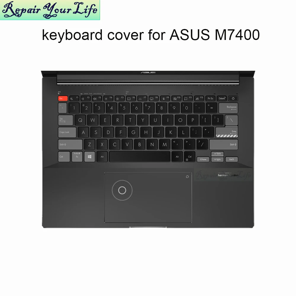 Cubierta para teclado de portátil M7400, TPU transparente para Asus Vivobook Pro 14X M7400Q M7400QE M7400QC, accesorios de cubierta de película protectora contra el polvo