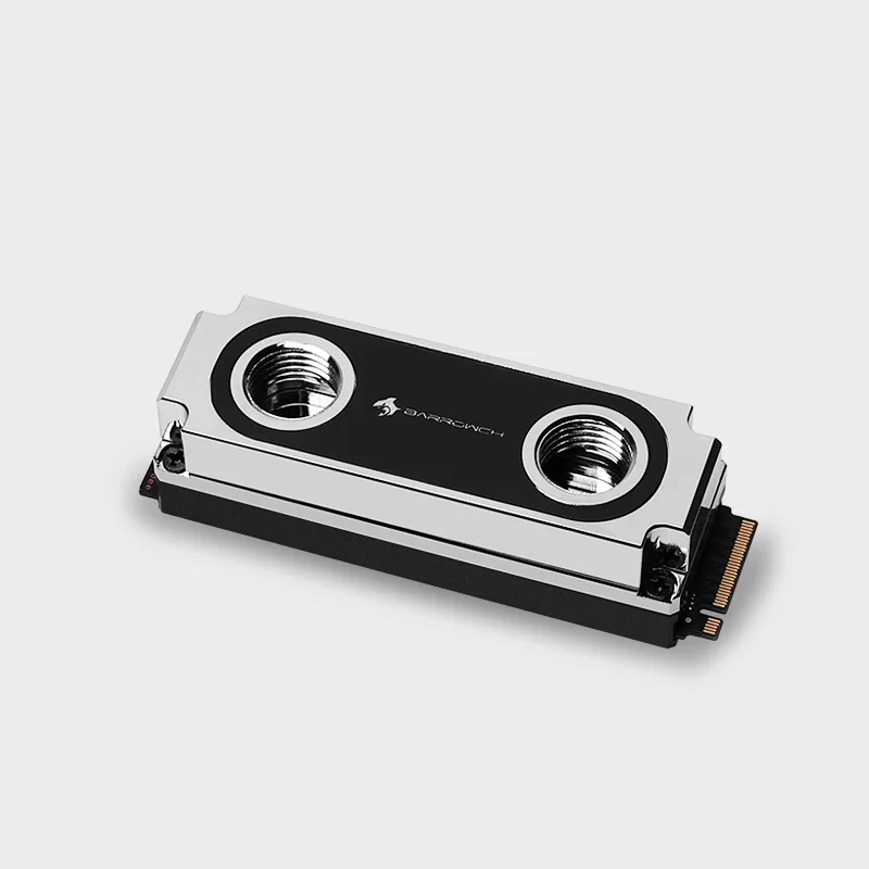 BARROWCH-bloque de agua acrílico de cobre para disco duro, Enfriador de disco duro 2280,22110PCIE SATA M.2 M2, plateado, negro, FBM2280-PA - imagen 5