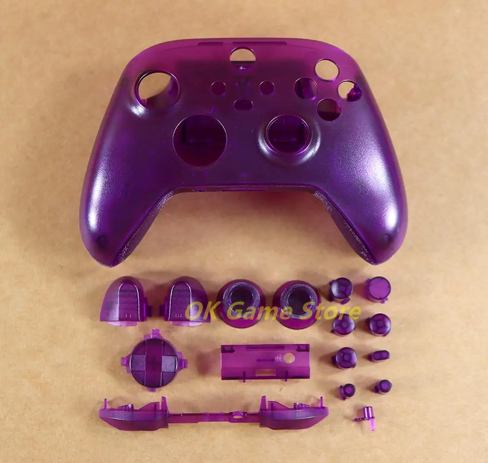 1 Juego de carcasa transparente de repuesto para controlador Xbox Series X S, carcasa transparente con juegos completos de botones - imagen 4