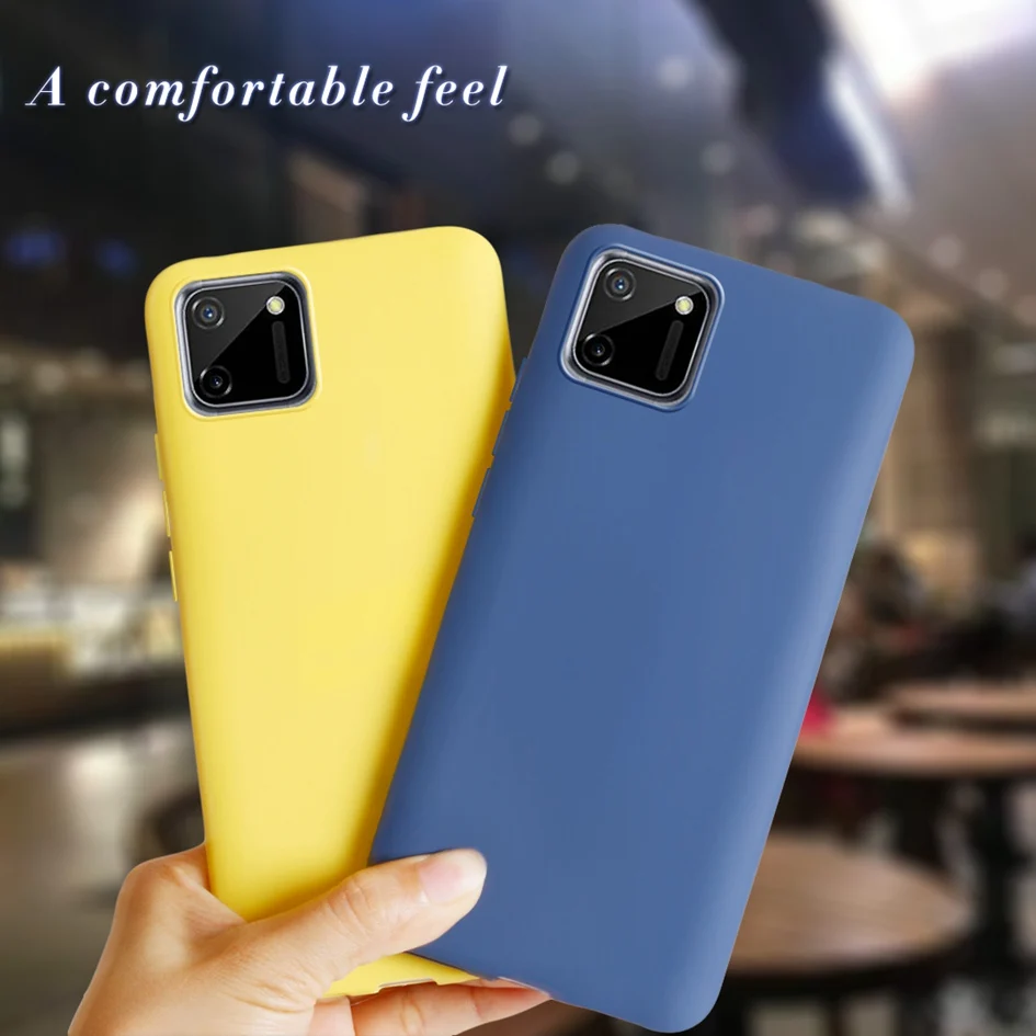 Funda de teléfono para OPPO Realme C11 2020, carcasa de TPU suave mate esmerilada de 6,5 pulgadas, Color caramelo, para Realme C11 C 11 RealmeC11 - imagen 3