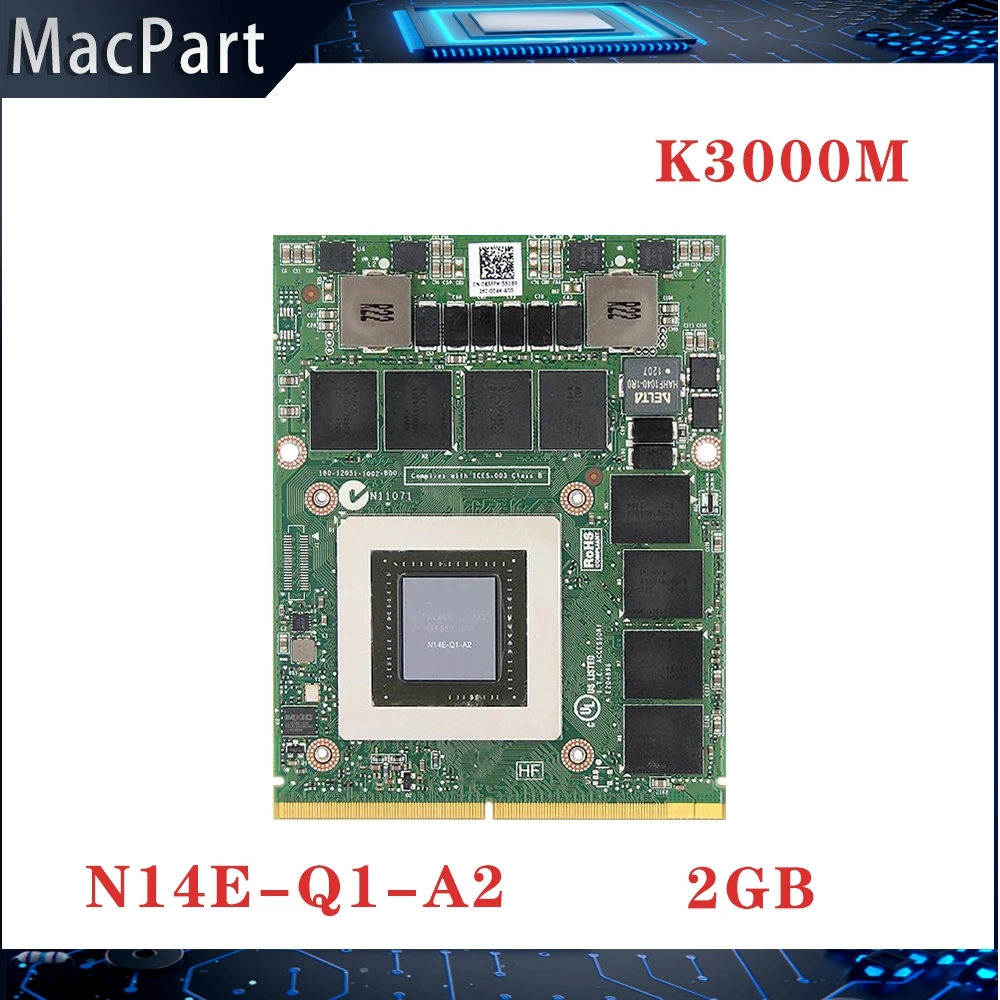 Tarjeta gráfica de vídeo Quadro K3000 K3000M GDDR5 de 2GB N14E-Q1-A2 con soporte X para iMac A1312 2010 2011 año - imagen 2