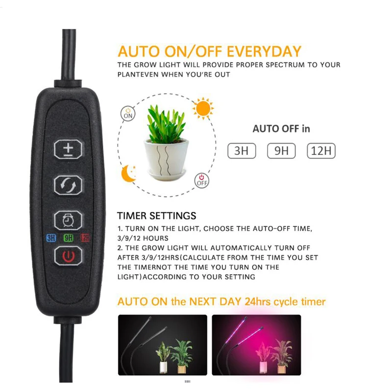Luz LED usb de 5V para cultivo, lámpara Phyto espectro completo interior, vegetales, flores, plantas, carpa, plántulas, semillas, Light - imagen 5