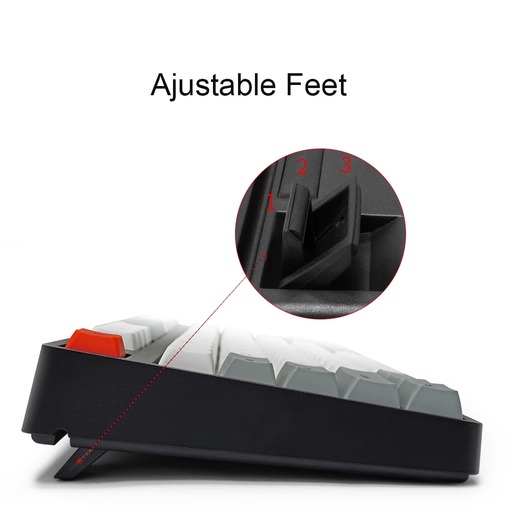 Teclado mecánico GK87 GK87S TKL RGB, con cable programable, Bluetooth, MX, kit DIY - imagen 4