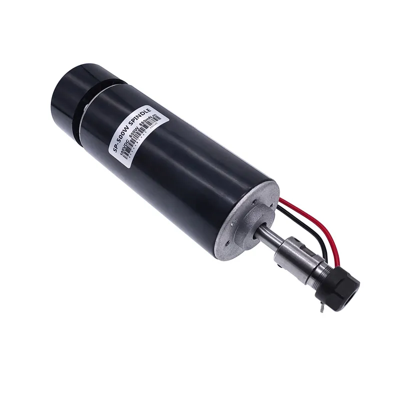 Motor de husillo refrigerado por aire de 500W, 100VDC + WK611, regulador de velocidad de fuente de alimentación, mandril de ER11-8mm CNC con soporte de abrazaderas de 52mm - imagen 4