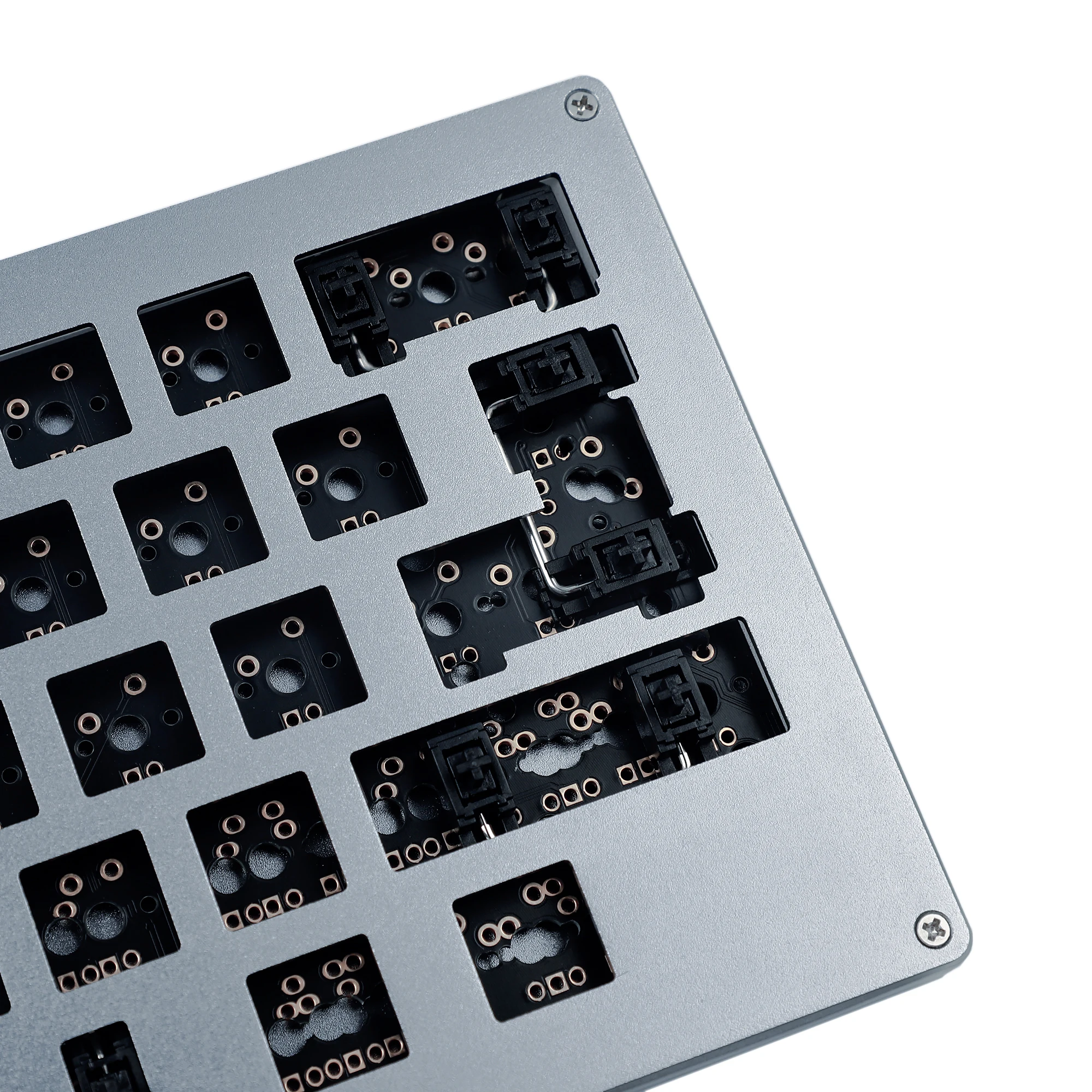 Hhkb-style QMK a través de la placa de carcasa de aluminio CNC RGB Underglow programable, Kit de teclado mecánico - imagen 2