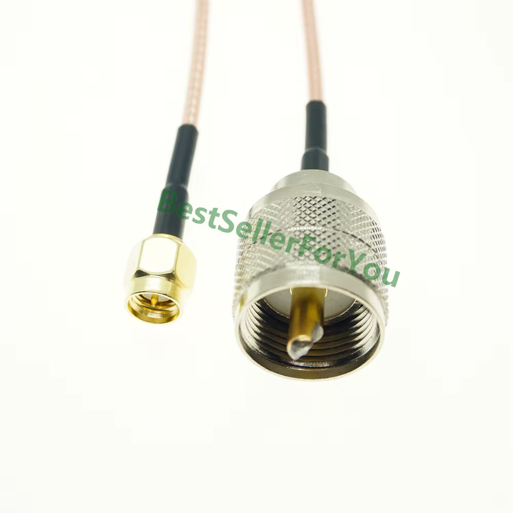 Adaptador PL259 macho a SMA - RF UHF coaxial RG316 - imagen 4