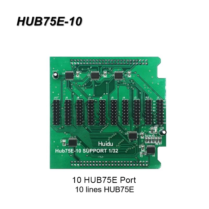 Huidu-placa adaptadora HUB-75E a todo color para publicidad, pantalla led grande, HUB12-16, HUB75E-5, HUB75E-10, HUB75B-8, HUB08-8 - imagen 3